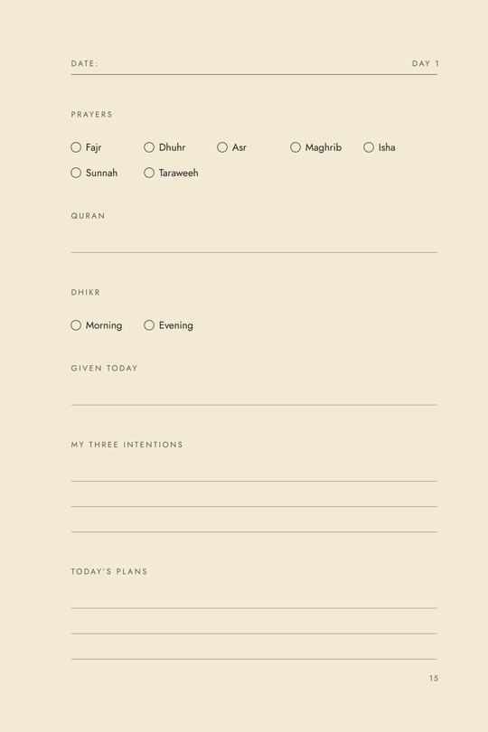 Day 1, page 2 of 4: Prayers & intentions