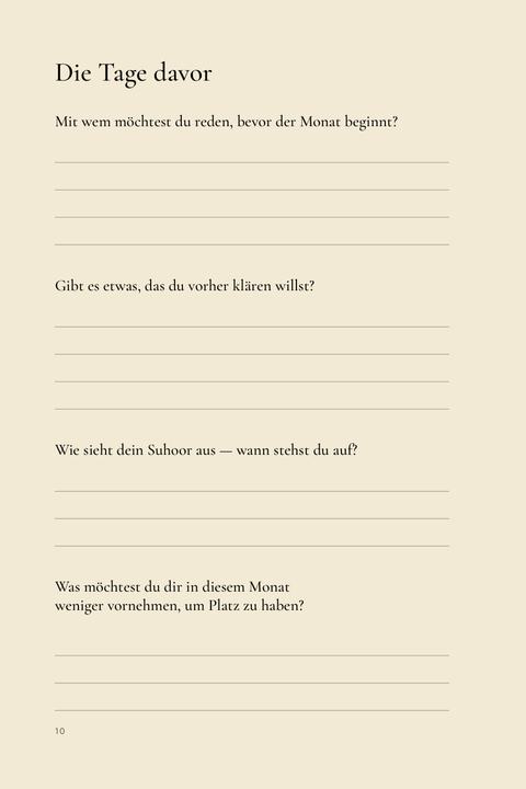 Die Tage davor